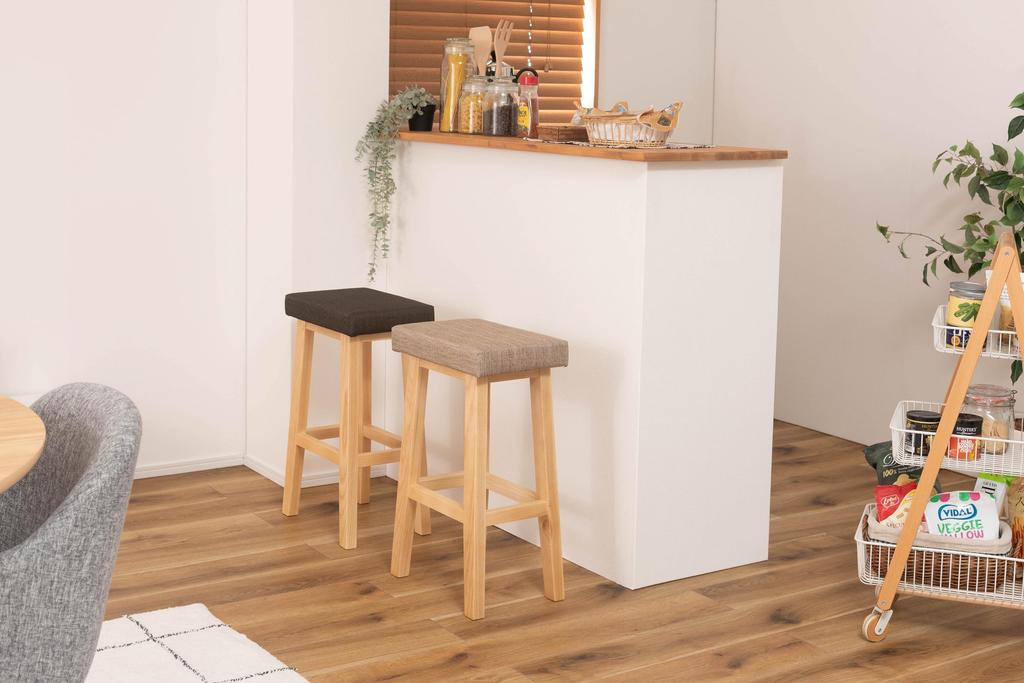 AZUMAYA Bambi High Stool, Brown, CL-789CBR
