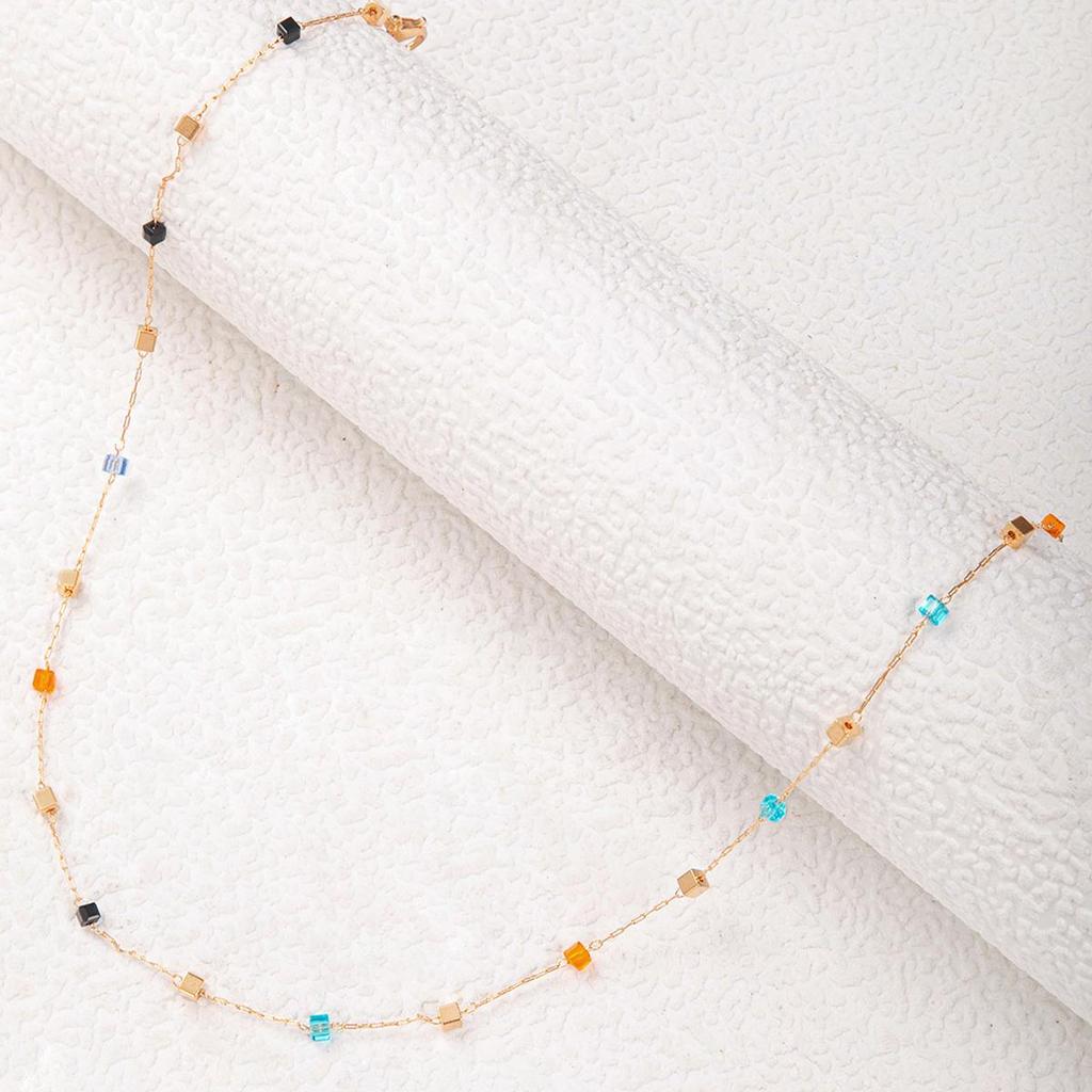 Koreanische Version Trendy Persönlichkeit Kontrast Farbe Choker Halskette für Frauen Kleine Frische Mode Artikel Hals Schmuck