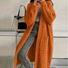 Women's Knit Cardigan with Pockets, Long Thick Sweater Coat