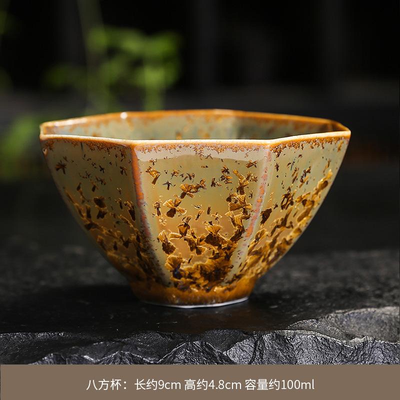 Ceramic Teacup Large Crystal Glaze Gongfu Tea Cup Personal Use Only Luxury Tea Mug For Home Office Desk Collection Gift