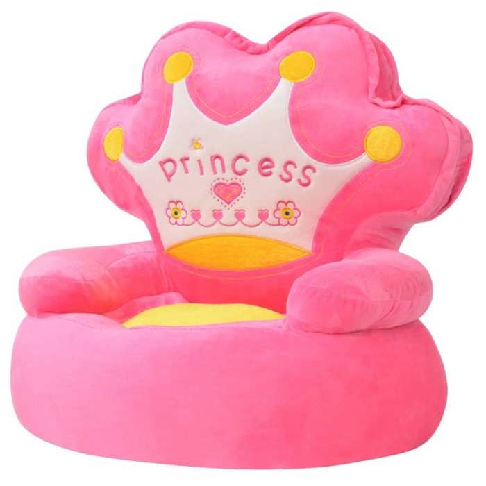 VidaXL Chaise en peluche pour enfants Princesse Rose 80158