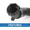 Engine Radiator Hose No.17127640916 Lower Coolant Hose Pipe for BMW 528i XDrive 2.0L 2012-2016 Rubber Black