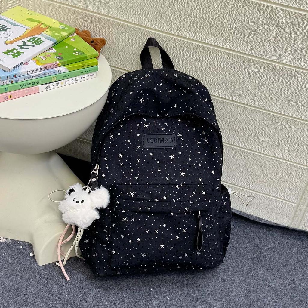 Schoolbag simple foreign style tie-dye backpack new trendy and cool texture large capacity computer backpack junior high school student schoolbag