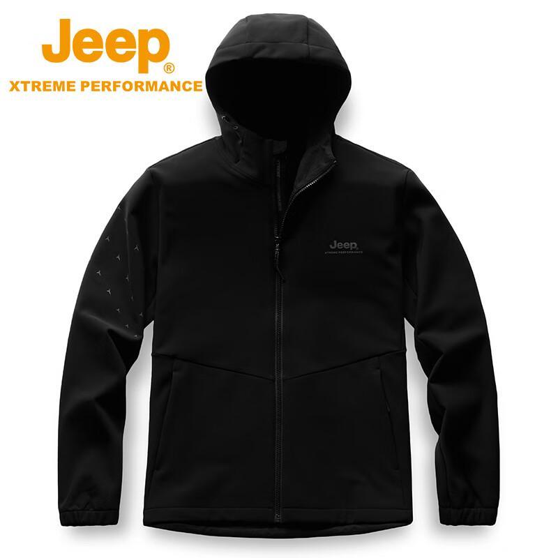 Jeep Men's Casual Fleece-lined Hooded Sweatshirt