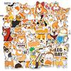 50Pcs Cartoon Corgi Decals Suitcase  Adhesive Sticker Fridge Decor