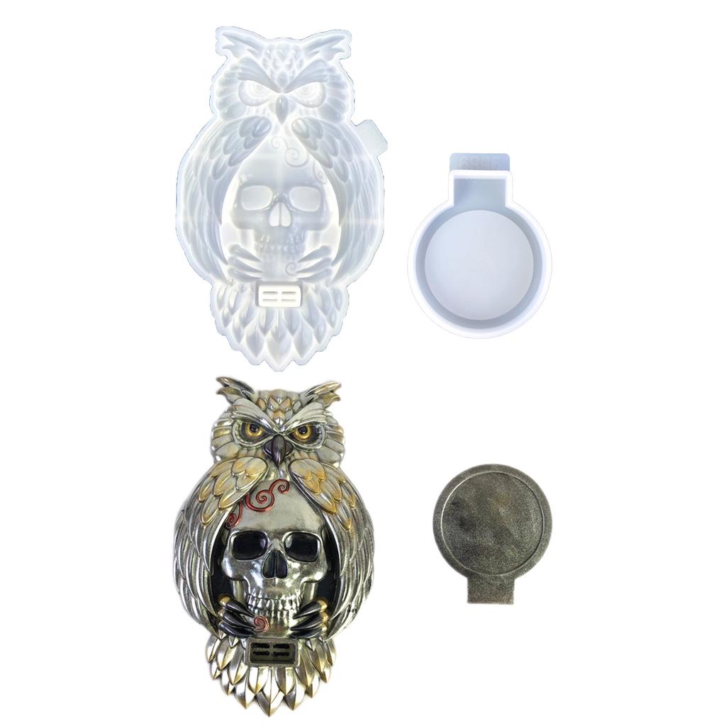 Moldes para candelabros con forma de búho y calavera, decoración creativa de pared, moldes de silicona para candelabros para hacer candelabros de bricolaje
