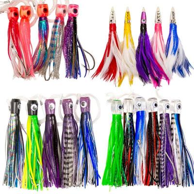 Deep Sea Trolling Lure: Resin Head Octopus Skirt for Tuna and Marlin