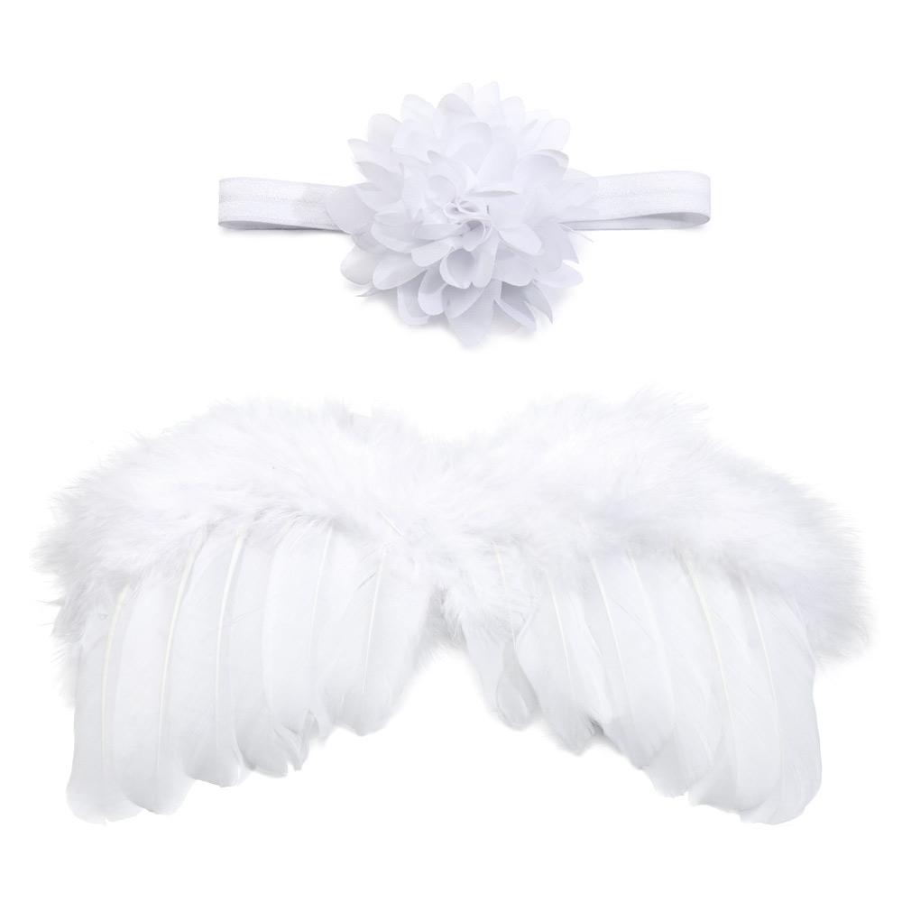 New Kids Dress Girls Headwear Baby Clothing Angel Wing Baby Photo Props Costumes For Infants Newborn Photography Accessories