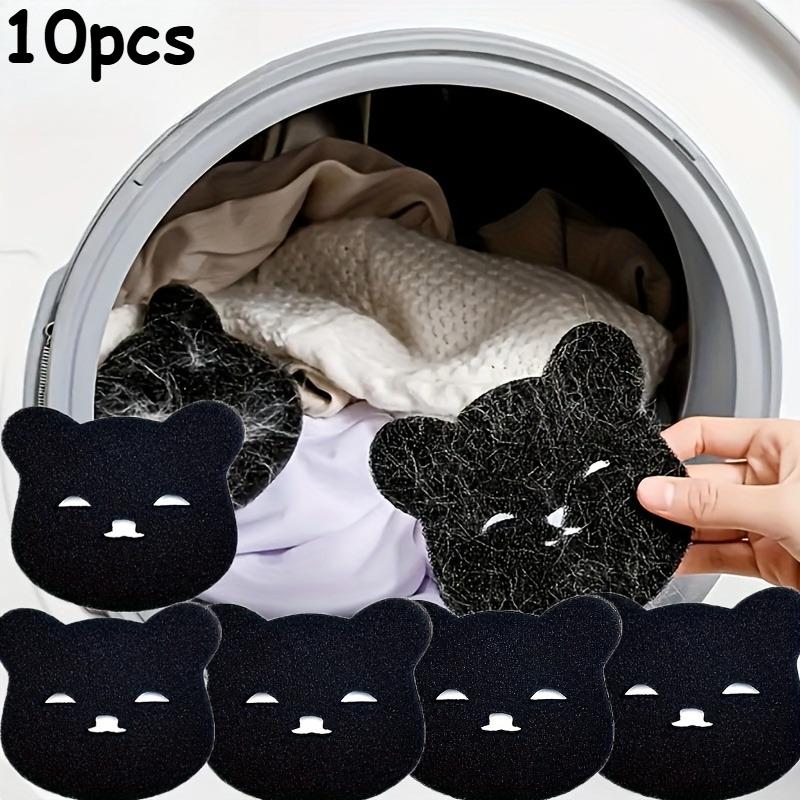 10pcs reusable washing machine bristle filter, manual cat hair cleaner, non electric plastic filled filter for capturing hair