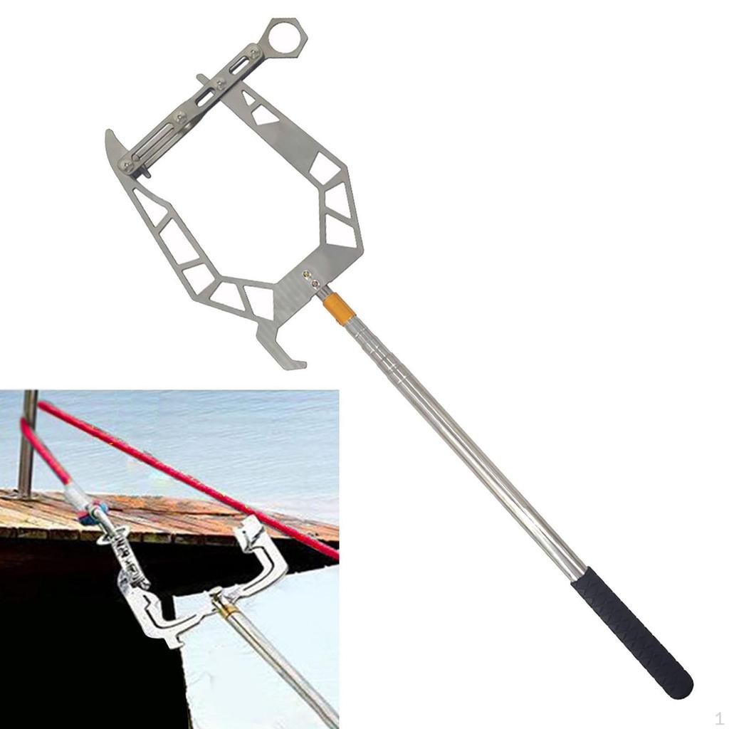 Hak dokujący Przewód prowadzący Akcesoria do łodzi Regulowana długość Teleskopowa łódź Długie odległości