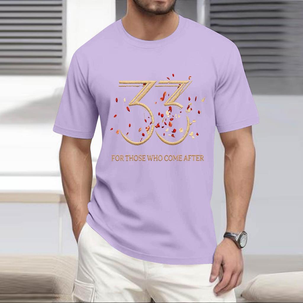 Stylish And Casual Men's Round-neck Loose-fitting Short-sleeved Top.