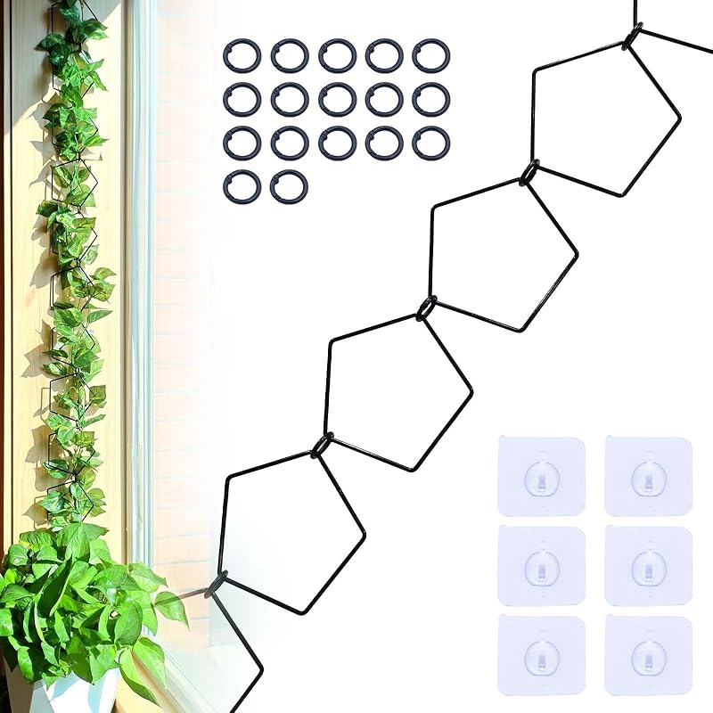 Free Splicing Chain Trellis for Climbing Plants Indoor Outdoor -DIY 89in Metal Round Garden Wall Trellis PlantTrellis Indoor for