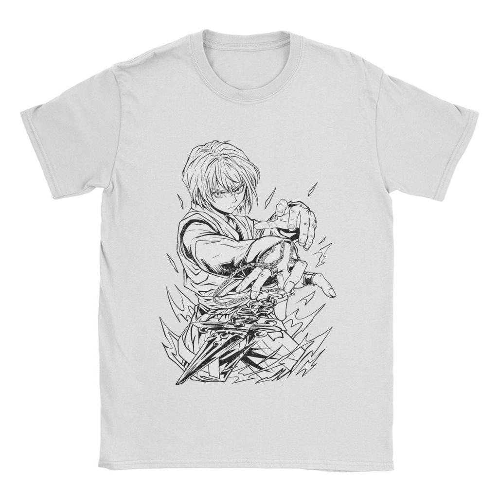 The Chain Of Vengeance Kurapika Hxh Anime Men T Shirt Vintage Tees Short Sleeve Crew Neck T-Shirt Cotton Plus Size Tops