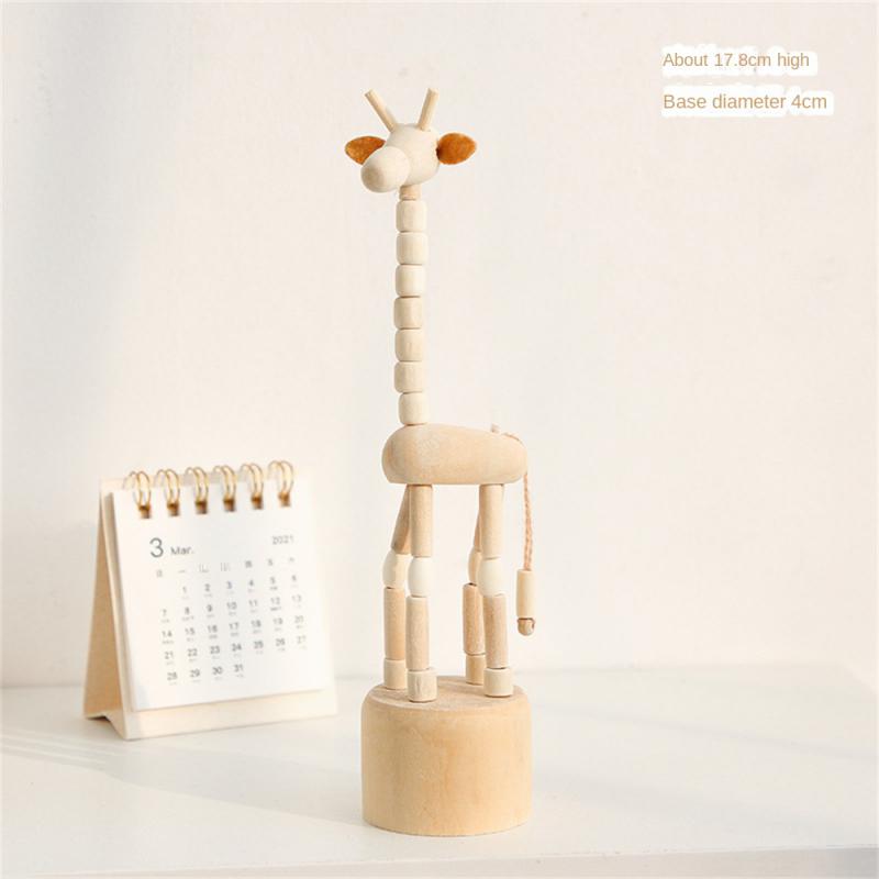 

Деревянный Клоун Лошадь Жираф Собака Статуэтка Поделки Игрушка Богатые Типы Продуктов Маленькие Животные Мини Настольные Украшения Креативные Защищенные от Плесени 1PCS