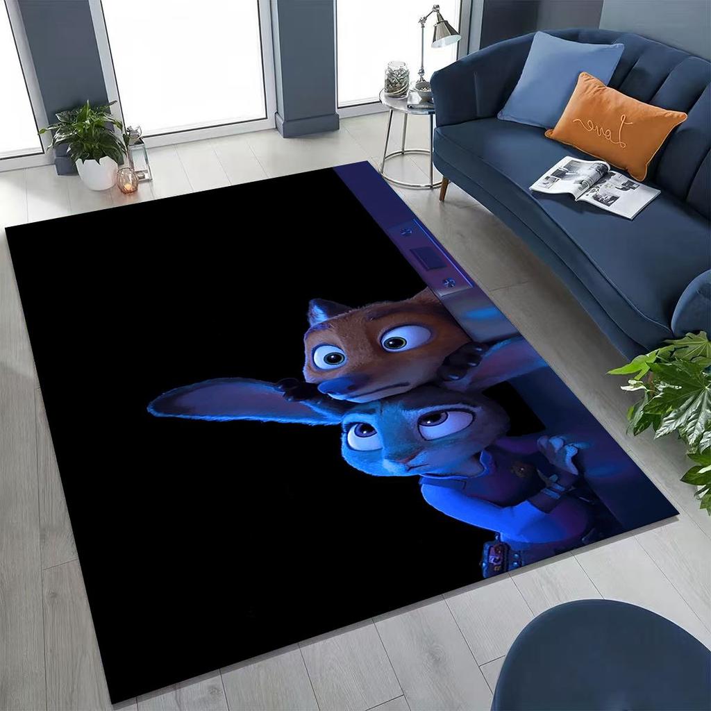 27 Style Zootopia Judy Nick Cartoon Rug for Bedroom Living Room Sofa Home Doormat Decor, Large Kids Non-slip Floor Mat Gift