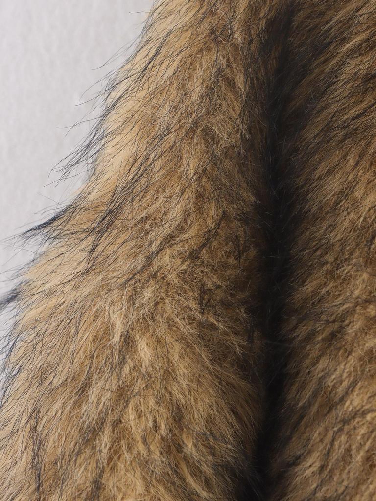 Stylish Women's Casual One-Piece Leather & Fur Jacket