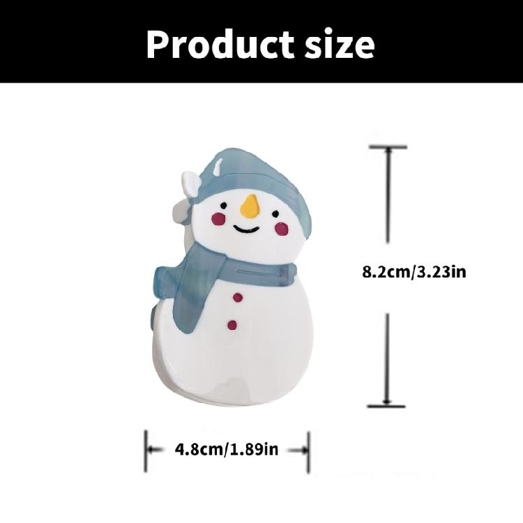 Fashionable White Snowman Hair Clamp Acetate Hairpin Hair Decoration Hairpieces for Women Unique Wedding Hair Ornament