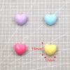 9-Color Geometric Heart Resin Charms: 17x18mm for Bags, Necklaces, Bracelets, Phone Pendants