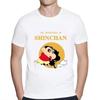 MINISO Summer New Men's Cute Anime Crayon Shin-chan Print Cotton T Shirt Short Sleeve O-neck Tees Streetwear Casual Couple Tops