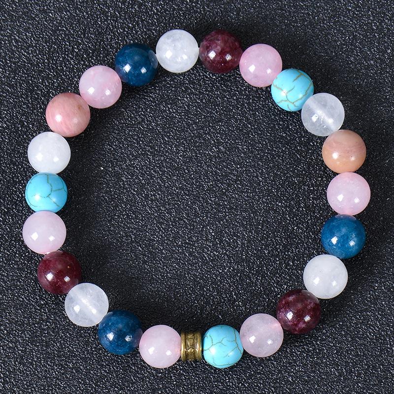 Natural Stone Bracelets Women Healing Amethyst Zircon 7 Chakra Beads Bangles Yoga Stone Gift for Couple Items  Gift
