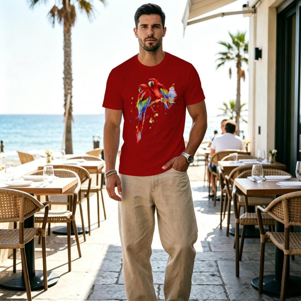 Men's Day of the Dead T-Shirt - Breathable & Soft Comfortable Fabric, 2D Creative Print, Vibrant Colors, Casual Versatile Tees for Daily Wear
