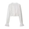 European and American Style New Women's Fashionable Lace Hollow-out Patchwork Top and Skirt Set