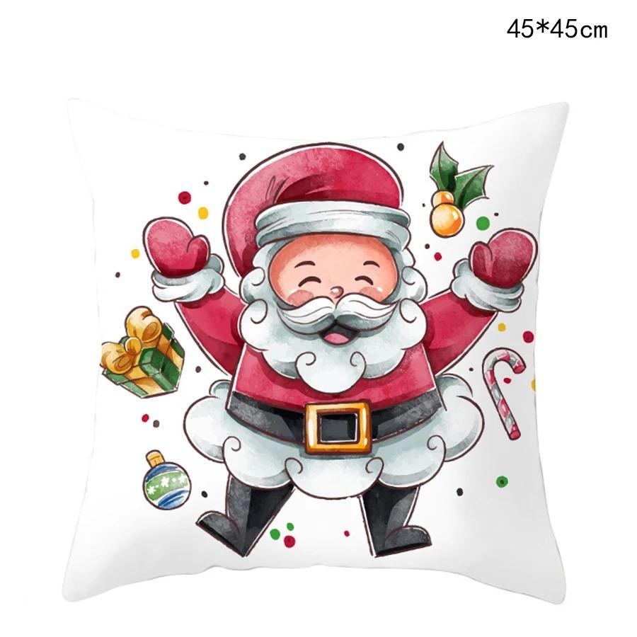 Weihnachts-Themen-Kissenbezüge Auto Zubehör Büro Santa Claus Wohnzimmer Sofa Hause Kissenbezüge