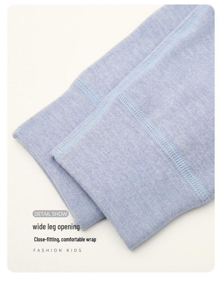 Kinder Kaschmir Seide Fleecegefütterte Winterhose: Warme, hochtaillierte Leggings für Jungen & Mädchen