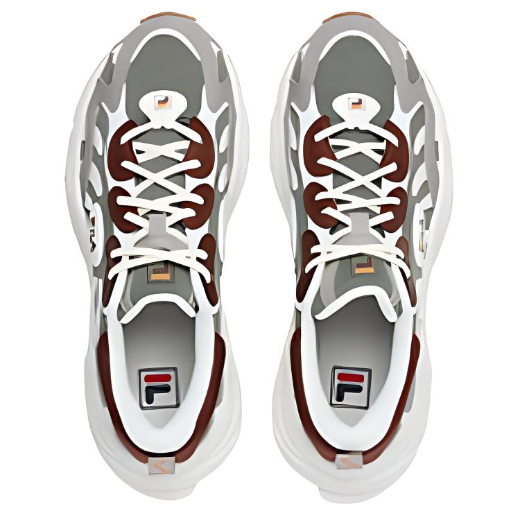Fila Keppler Mesh Trendy Comfortable Low-Top Casual Shoes Men Sneakers Gray Brown F12M232129FNG