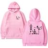 Gothic Skeleton Yoga Funny Halloween Double Sided print streetwear Men women vintage hip hop Hoodie Unisex punk Fleece pullovers