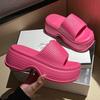 Thick-bottomed cool slippers women's summer outdoor beach non-slip heightening tide versatile one-word outer wear slippers