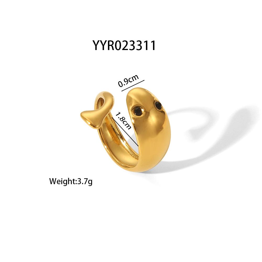 2025 Summer Ocean Rings For Women Gold Color Stainless Steel Shell Starfish Charm Figure Accessory