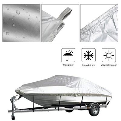 Telo copribarca Protezione esterna per yacht Tessuto Oxford 300D riflettente argento resistente e impermeabile