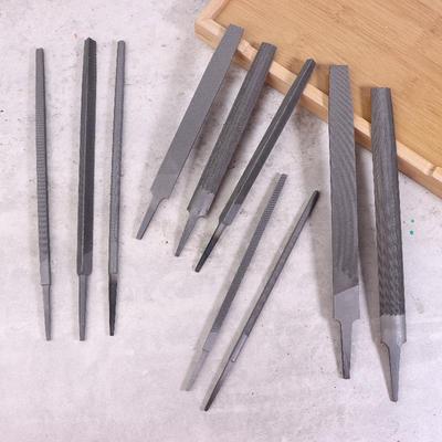 5Pcs Steel Hand Needle File Set - Triangular Round Square Half-Round Metal Files, Precision Filing Tool Kit for DIY Repair