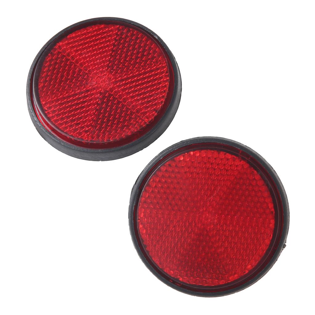 2Pcs Circular Motorcycle Reflector Night Reflective Warning Sticker Circular Self-Adhesive Reflector Safety Sign Signal Strip