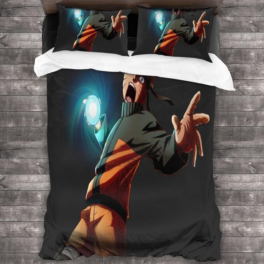 Naruto Series 3d Digital Printing To Make Bedding Three-piece Quilt Cover Set