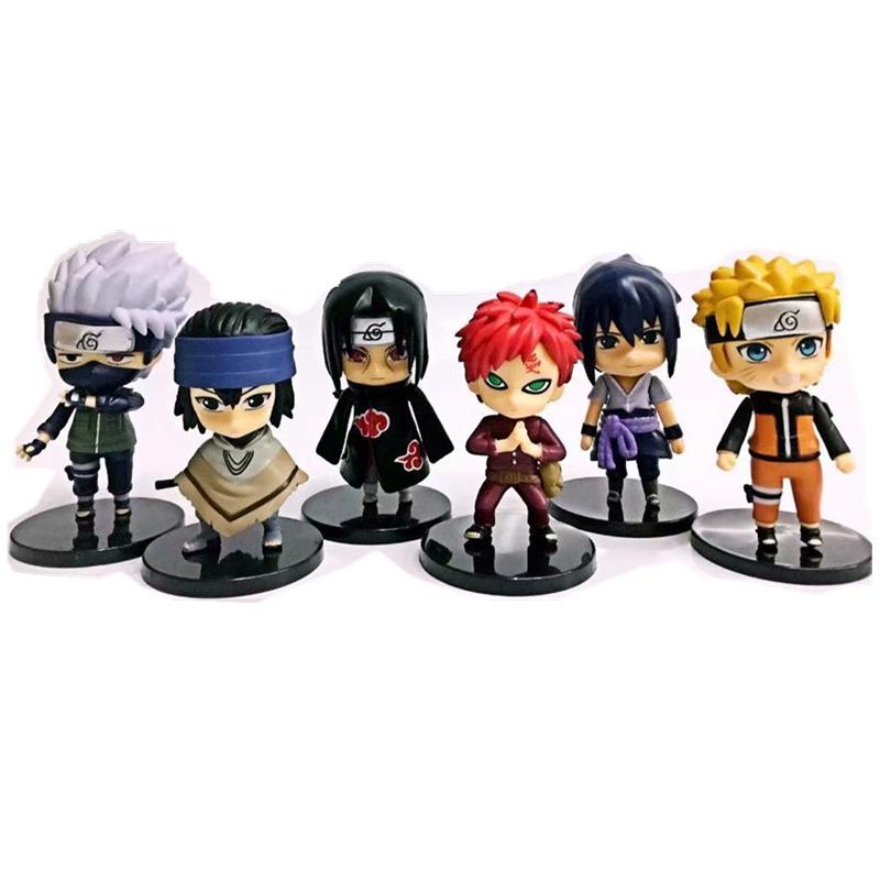 

Naruto Sasuke Cute Kakashi Itachi Guy Pvc Anime Figures For Desk Car And A
