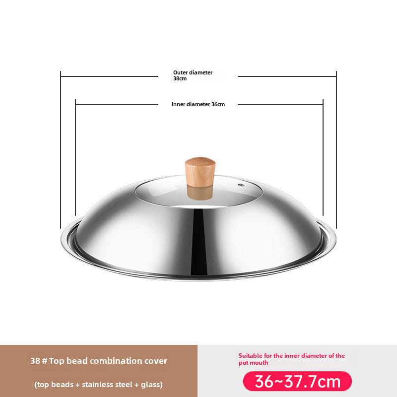 Universal Tempered Glass Pot Lid, Transparent, Heat Resistant, Fits 14-34cm Cookware