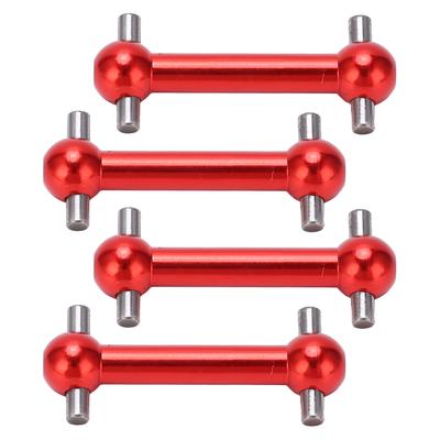 4PCS Aluminum Alloy Dog Bone Drive Shaft Set for Tamiya TT01 TT02 RC Car Upgrade PartsRed