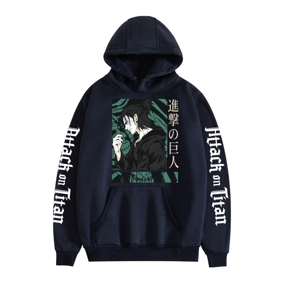 Mens Womens Hoodie Attack On Titan Hoodies Streetwear Casual Cartoon Printed Hooded Pullover Sweatshirts