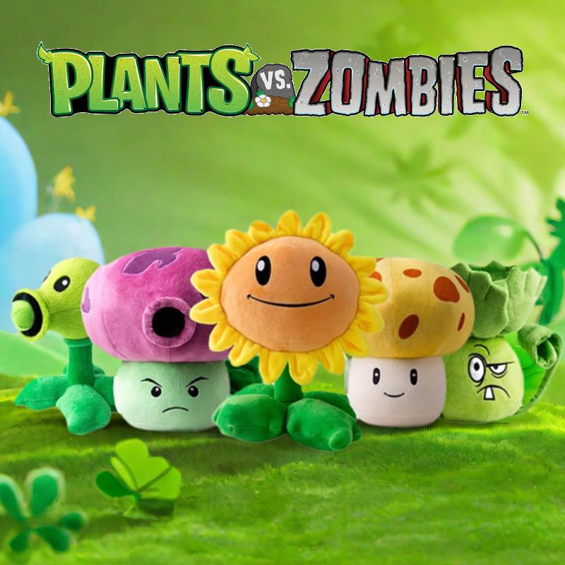 Plants Vs Zombies Style Sunflower Peashooter Coconut Plush Doll Large Zombie Pillow Soft Toy For Teens Holiday Gift