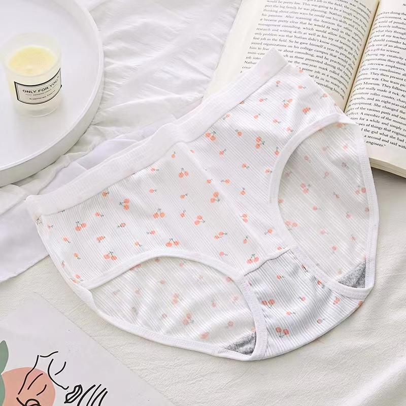 Women's Cotton Underwear Sexy Thread Panties Fashion Soft Comfort Girl's Briefs Mid Waist Seamless Underpants Female Lingerie