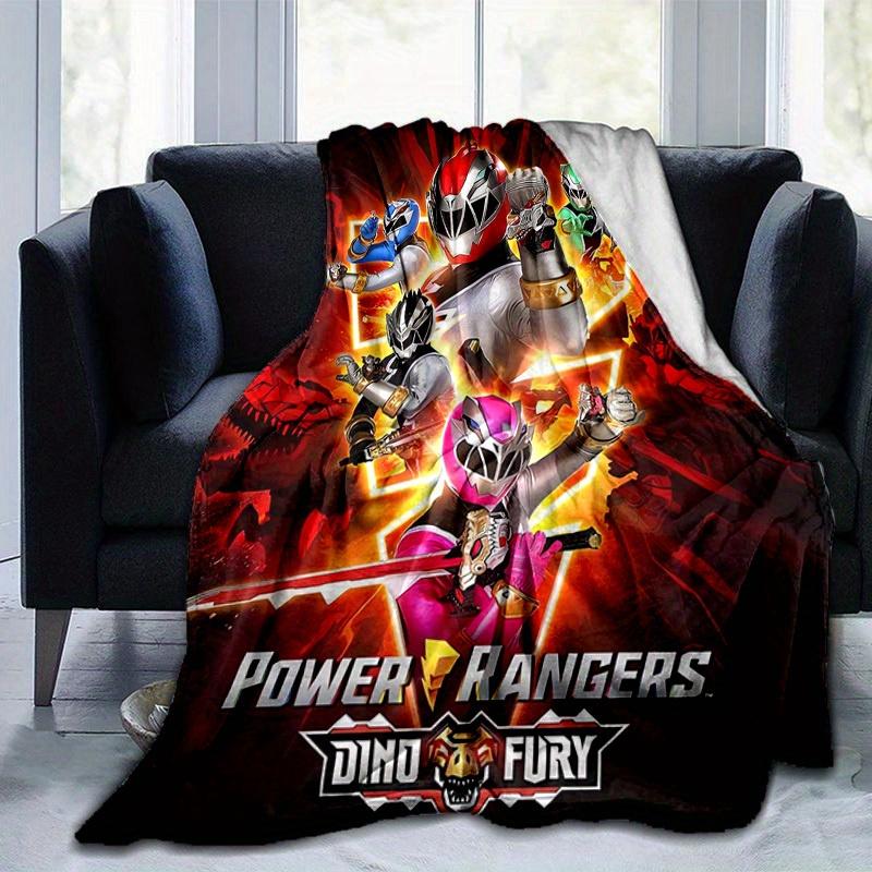 1pc Power Rangers Dino Fury: Cozy Home Decor Blanket, Perfect Gift! Bedroom, Living Room, Travel, Camping, Car, Beach, Office Naps, Ideal Sofa Blanket