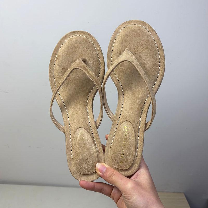 Fashion Fashion Round Toe Ladies Low Heel Slippers Shoes Spring Summer Women Heeled Slides Slippers Female Flip flops Sandals Pumps