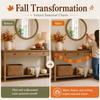 Halloween Pumpkin Garland Thanksgiving Double Layer Wreath Hanging Decor