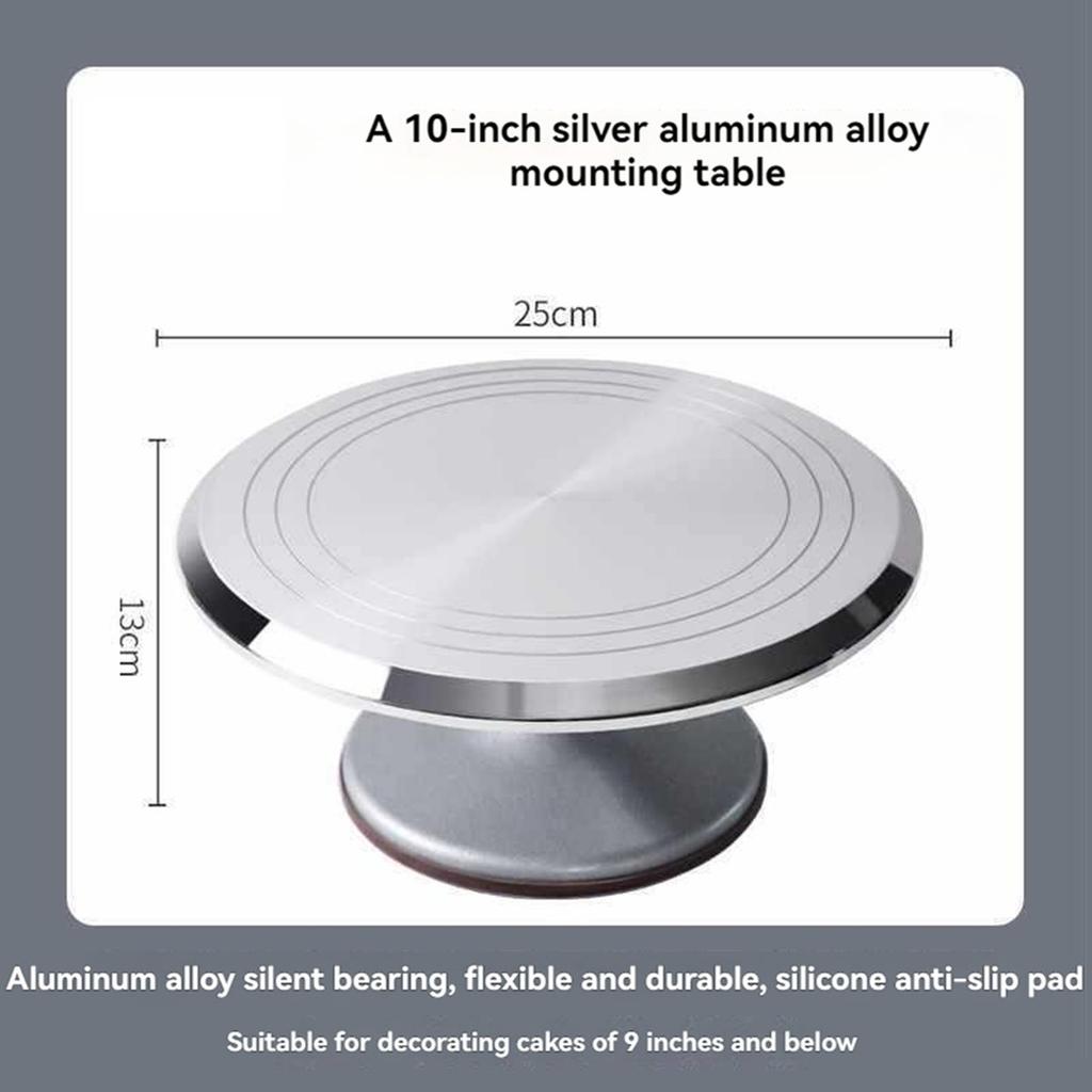 Aluminum Alloy Turntable Cake Decoration Accessory Set Rotating Cake Stand Tool Metal Stainless Steel Pastry Cake Stand