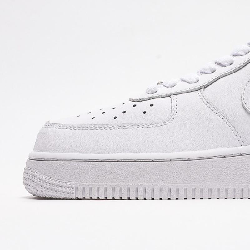 Prémiové AF1 Air Force 1 Nízké Tenisky Čistě Bílé & Pšeničné