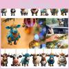 Stylish Cartoon Cow Acrylic Car Hanging Decoration Festive Christmas Tree Decor