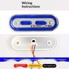 1Pcs Cob Small Oval Warning Light Constant Strobe Modes 12 To 80V Multiple Colors For Trucks Cars Motorcycle Safety