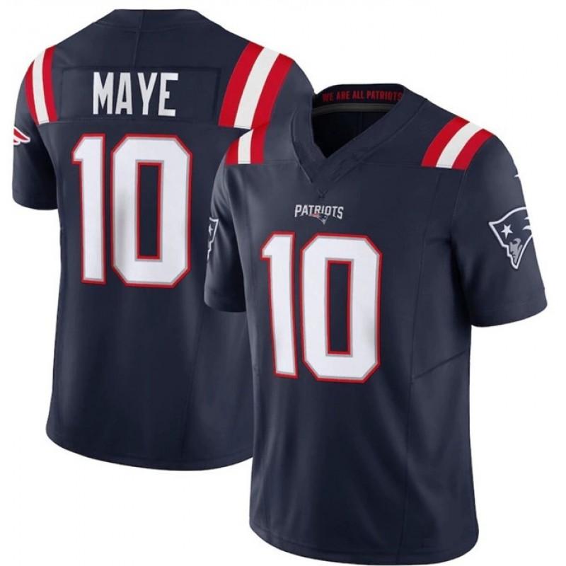 NFL New England Patriots 10 Maye Youth Adult Mesh Jersey Breathable Quick Dry Football Shirt